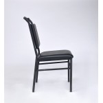 ACME Jodie Chair, Black PU & Antique Black