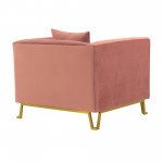 Everest 2 Piece Blush Fabric Upholstered Sofa & Chair Set