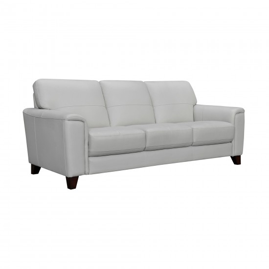 Bergen 87" Dove Gray Genuine Leather Square Arm Sofa