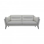 Franz 87" Modern Dove Gray Genuine Leather Sofa