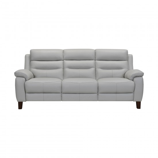 Hayward 82" Dove Gray Genuine Leather Power Reclining Sofa