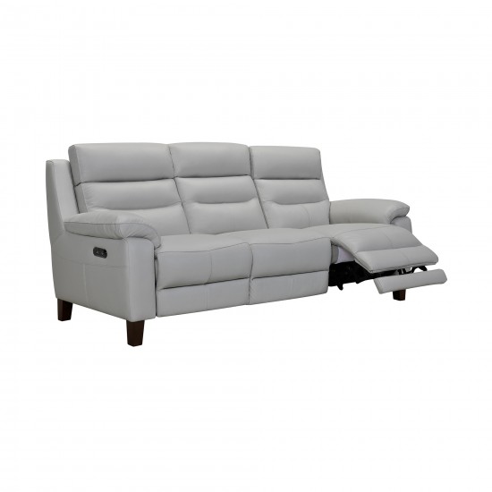 Hayward 82" Dove Gray Genuine Leather Power Reclining Sofa