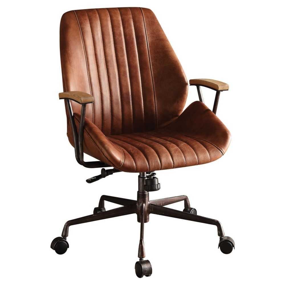 ACME Hamilton Executive Office Chair, Cocoa Top Grain Leather