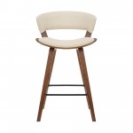 Jagger Modern 26" Wood and Faux Leather Counter Height Barstool