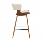 Jagger Modern 26" Wood and Faux Leather Counter Height Barstool