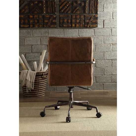 ACME Harith Executive Office Chair, Retro Brown Top Grain Leather