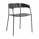 Perry Wood and Metal Modern Dining Room Chairs Set of 2