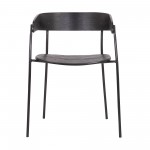 Perry Wood and Metal Modern Dining Room Chairs Set of 2