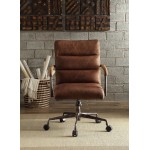 ACME Harith Executive Office Chair, Retro Brown Top Grain Leather