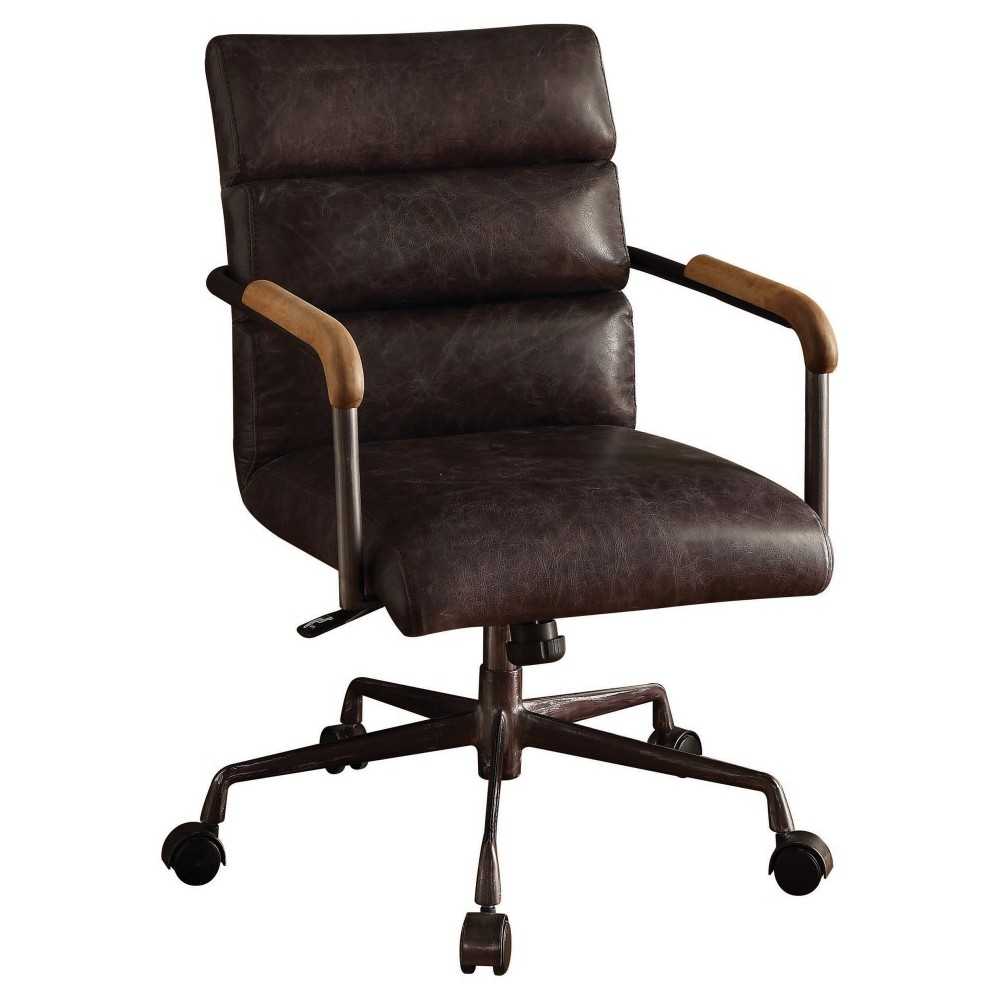 ACME Harith Executive Office Chair, Antique Slate Top Grain Leather