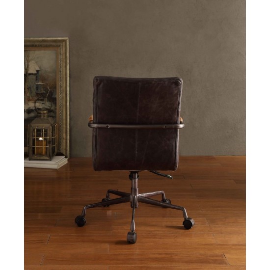 ACME Harith Executive Office Chair, Antique Slate Top Grain Leather