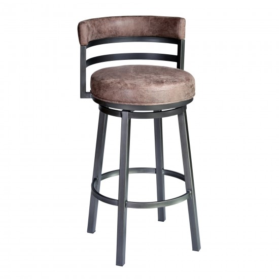 Titana 26" Barstool in Mineral finish with Bandero Tobacco upholstery