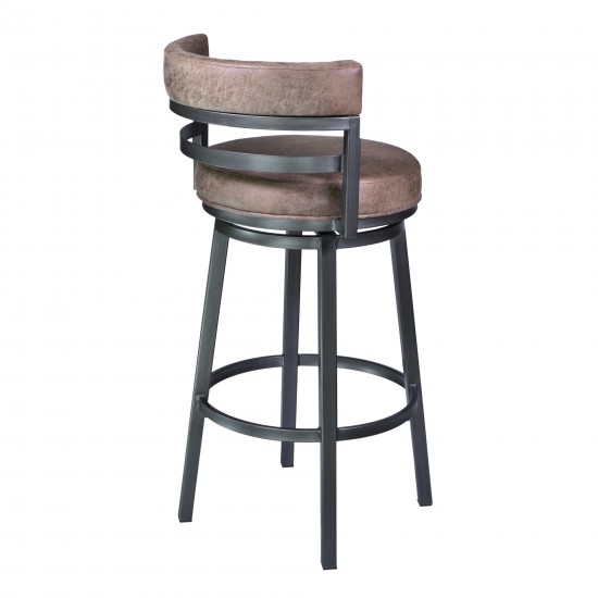 Titana 26" Barstool in Mineral finish with Bandero Tobacco upholstery