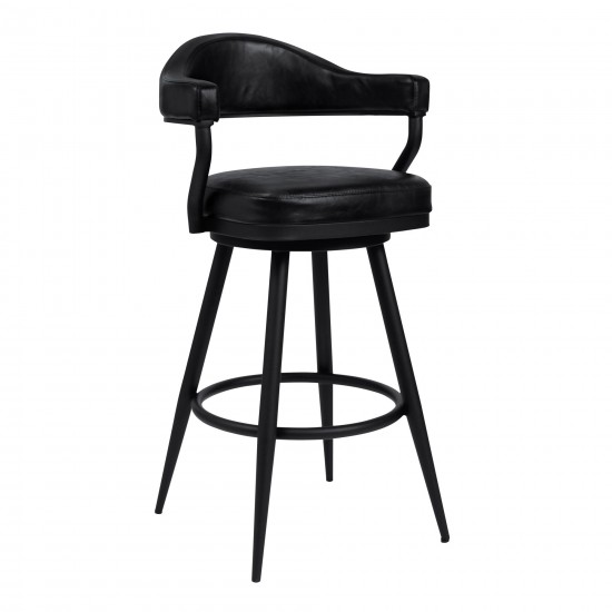 Amador 26" Counter Height Barstool in a Black Powder Coated Finish
