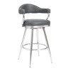Amador 26" Counter Height Barstool in Brushed Stainless Steel