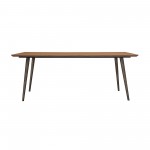 Coco Rustic Oak Wood Dining Table in Balsamico