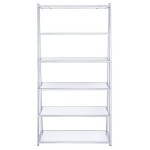 ACME Coleen Bookshelf, White High Gloss & Chrome