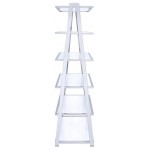 ACME Coleen Bookshelf, White High Gloss & Chrome