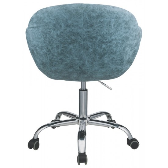 ACME Giolla Office Chair, Vintage Turquoise PU & Chrome