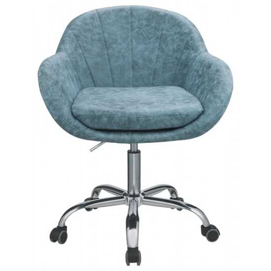 ACME Giolla Office Chair, Vintage Turquoise PU & Chrome