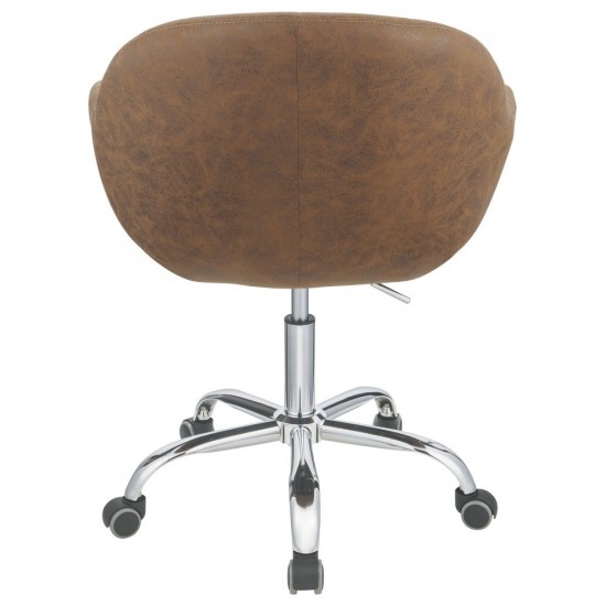 ACME Giolla Office Chair, Vintage Chocolate PU & Chrome