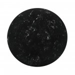 Venus 54" Round Modern Black Marble Dining Table with Black Wood Legs