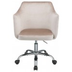 ACME Cosgair Office Chair, Champagne Velvet & Chrome