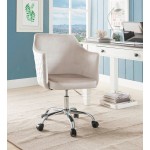 ACME Cosgair Office Chair, Champagne Velvet & Chrome