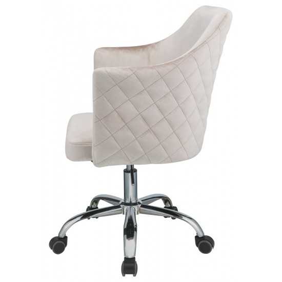 ACME Cosgair Office Chair, Champagne Velvet & Chrome