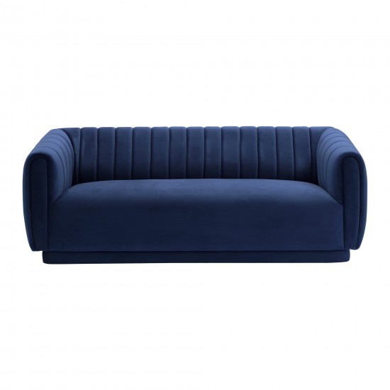 Kinsley Navy Modern Velvet Sofa