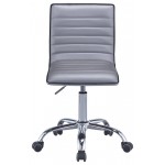 ACME Alessio Office Chair, Silver PU & Chrome