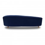 Karisma Navy Curved Velvet Sofa