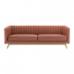 Liv Modern Blush Velvet Sofa