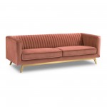 Liv Modern Blush Velvet Sofa