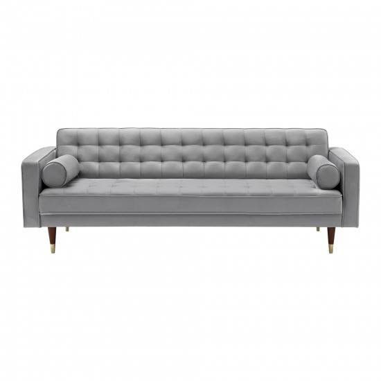 Somerset Gray Velvet Mid Century Modern Sofa