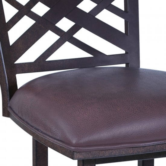 Tahiti 30" Barstool in Auburn Bay finish with Brown Pu upholstery