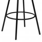 Dover 26" Counter Height Barstool in Matte Black Finish and Black Faux Leather