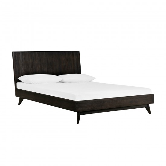 Baly 3 Piece Acacia King Loft Bed and Nightstands Bedroom Set