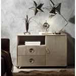 ACME Jennavieve Cabinet, Gold Aluminum