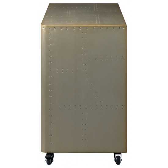 ACME Jennavieve Cabinet, Gold Aluminum