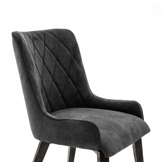 Alana Charcoal Upholstered Dining Chair - Set of 2