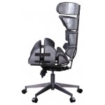 ACME Megan Executive Office Chair, Vintage Black Top Grain Leather & Aluminum