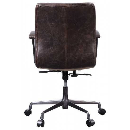 ACME Zooey Executive Office Chair, Distress Chocolate Top Grain Leather