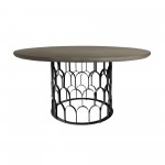Gatsby Concrete and Metal Round Dining Table