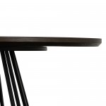 Motion Oak and Metal Round Dining Table