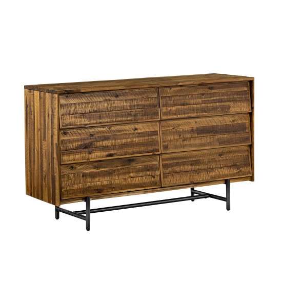 Cusco Rustic Acacia 6 Drawer Dresser