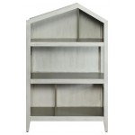 ACME Doll Cottage Bookcase, Weathered White & Washed Gray