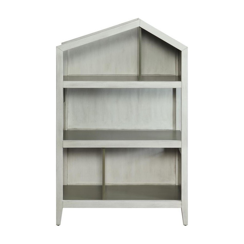 ACME Doll Cottage Bookcase, Weathered White & Washed Gray