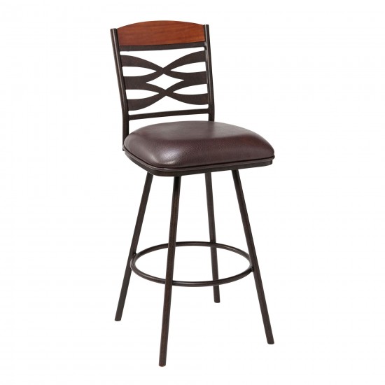 Arden Contemporary 30" Bar Height Barstool in Auburn Bay Finish