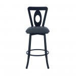 Lola Contemporary 26" Counter Height Barstool in Matte Black Finish